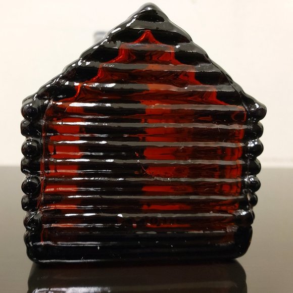 AVON 1970's Brown Glass Homestead Log Cabin Wild Country Collectible Empty - Picture 2 of 6